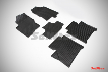 Резиновые коврики Сетка для Nissan Navara III (комплектация LUX c АКПП) 2005-2016